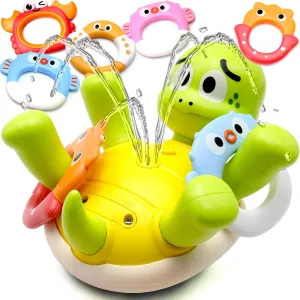 Baby Bath Toys, Swimming Pool Bathtub Toys, Swimming Turtles Bath with Water Spray Button, Interactive Bath Toys, Baby Bathtub Toys Cute Birthdays Infant Boys Girls Gifts
