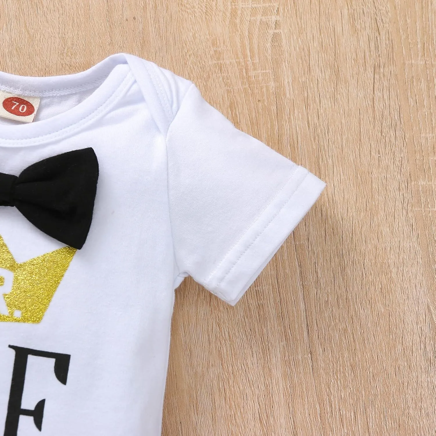 Baby Boy One 1st Birthday Outfits Infant Clothes Short Sleeve Bow Tie Romper Pants Set Suspenders…