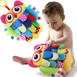 Baby Hanging Rattles Toys, Car Seat Stroller Toys Infant with Cute Wind Chime and Squeak Toy Hanging Bell Owl Plush Animal Fit for Babies Boys and Girls