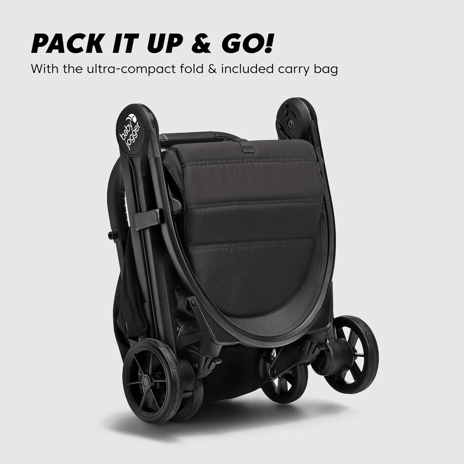 Baby Jogger City Tour 2 Ultra-Compact Carry-On Approved Travel Stroller in Eco Black with Belly-Bar Lightweight Easy Fold Ideal for Traveling and Everyday Adventures