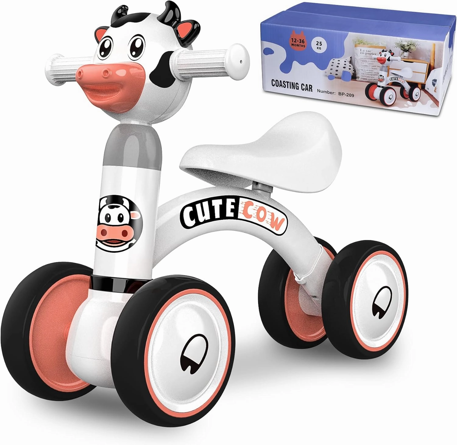 Baby Balance Bike for 12-36 Months Boys Girls Toddlers Kids Bikes No Pedal for 1 Year Old Birthday Gift Ride-on Walking Toys Fit for 2.2ft to 3.3ft Children