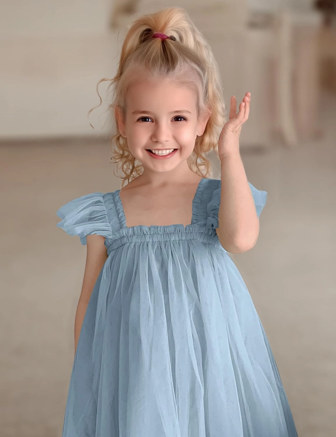 Baby Girl First Birthday Outfit Cake Smash 1st Birthday Dress with Flower Headband