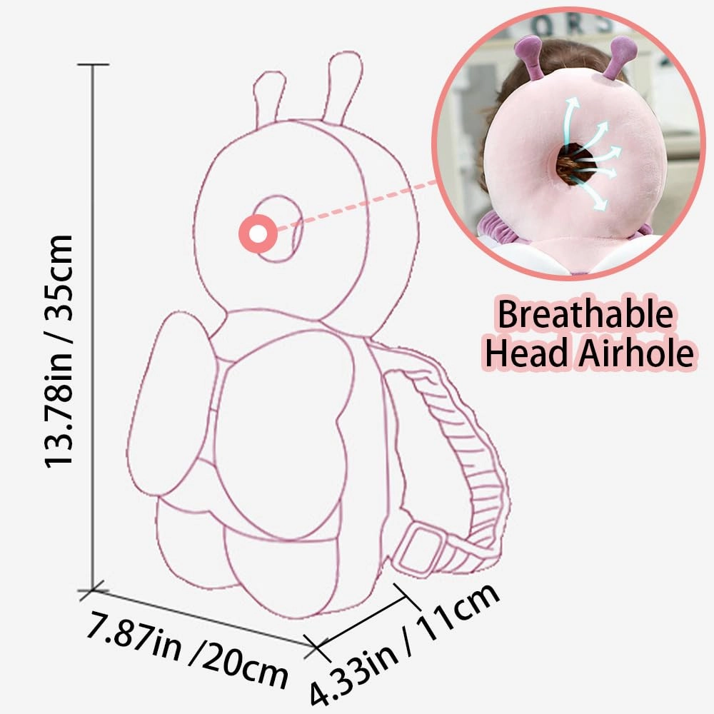 Baby Head Protector Backpack for Falling Crawling and Walking Toddler Essentials Infant Toys Helmets Baby Lover Gifts for 0.5-3 Years 6-12 Months