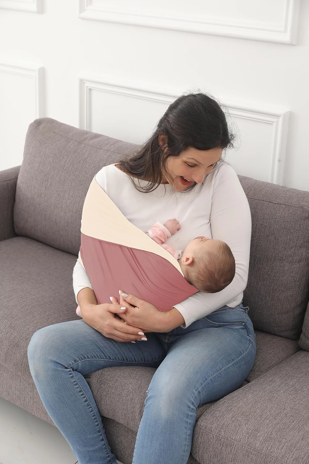 Baby Wrap Carrier, Reversible Bonding Comforter, Soft & Stretchy Baby and Infant Sling, Perfect Baby Carrier Wrap Sling for Newborn and Infant up to 35 lbs.