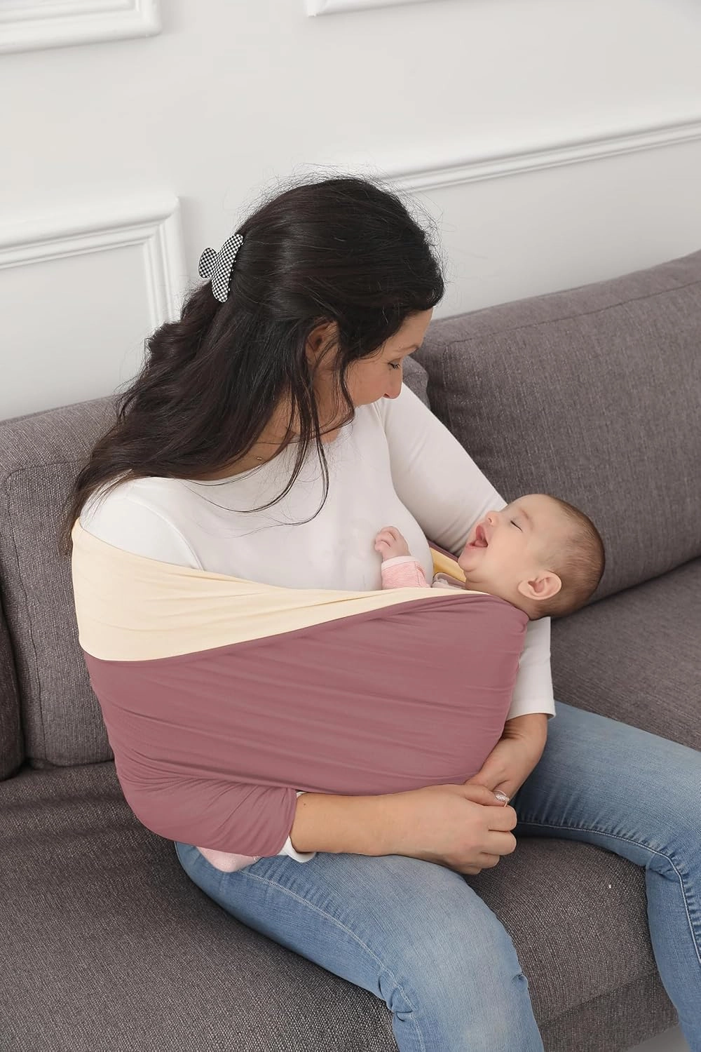 Baby Wrap Carrier, Reversible Bonding Comforter, Soft & Stretchy Baby and Infant Sling, Perfect Baby Carrier Wrap Sling for Newborn and Infant up to 35 lbs.