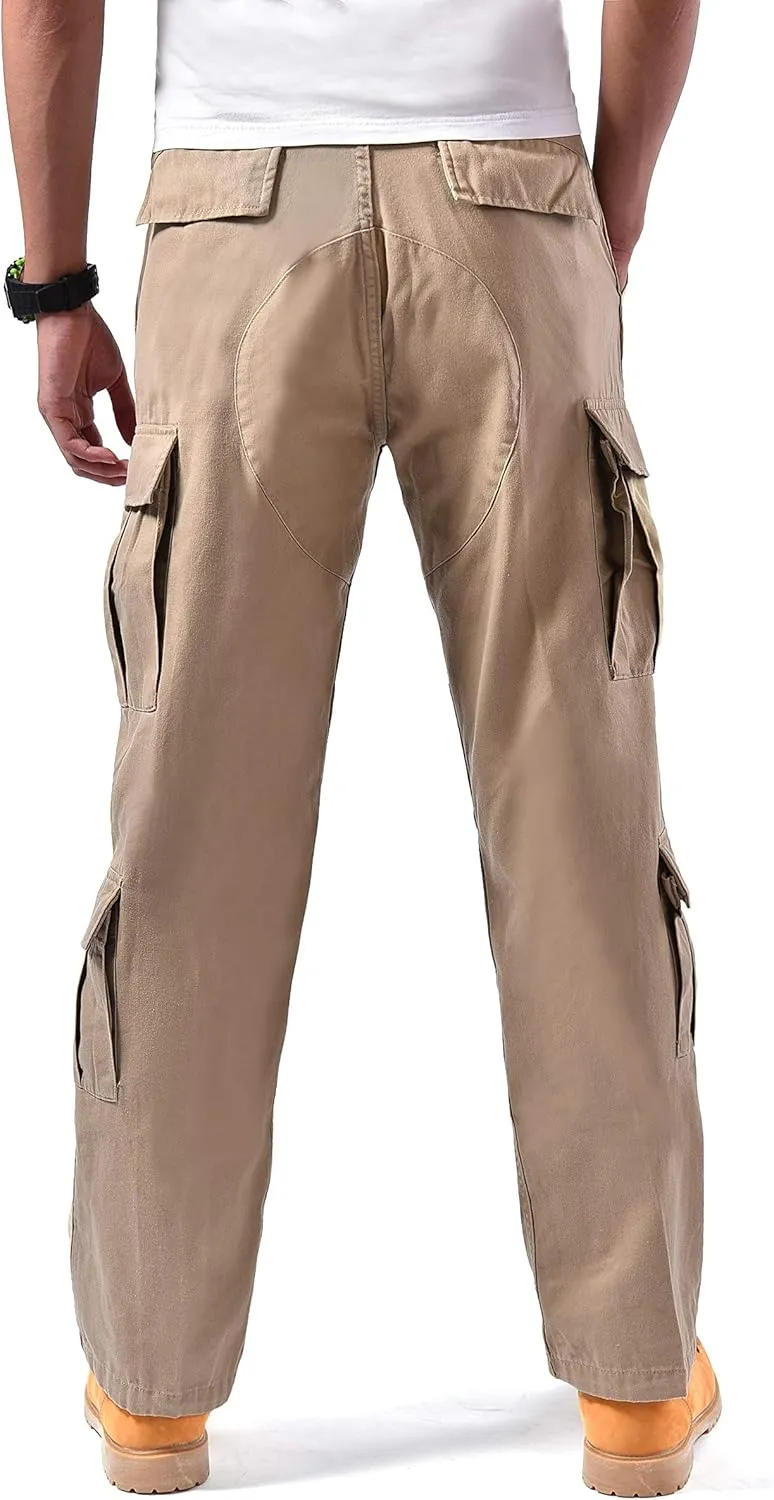 BACKBONE Mens Military Army Airborne Trooper Vintage Cargo Pants Trousers