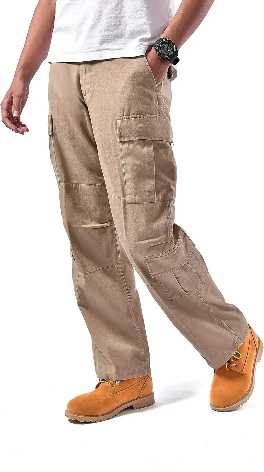 BACKBONE Mens Military Army Airborne Trooper Vintage Cargo Pants Trousers
