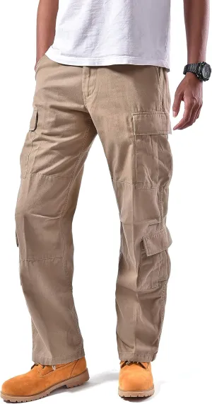 BACKBONE Mens Military Army Airborne Trooper Vintage Cargo Pants Trousers