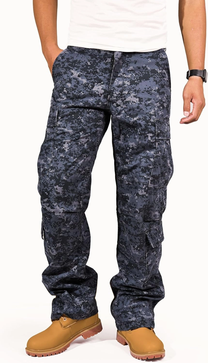 BACKBONE Mens Military Army Airborne Trooper Vintage Cargo Pants Trousers