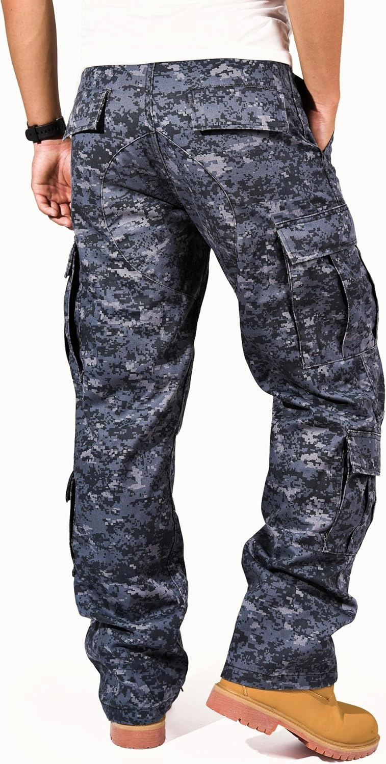 BACKBONE Mens Military Army Airborne Trooper Vintage Cargo Pants Trousers
