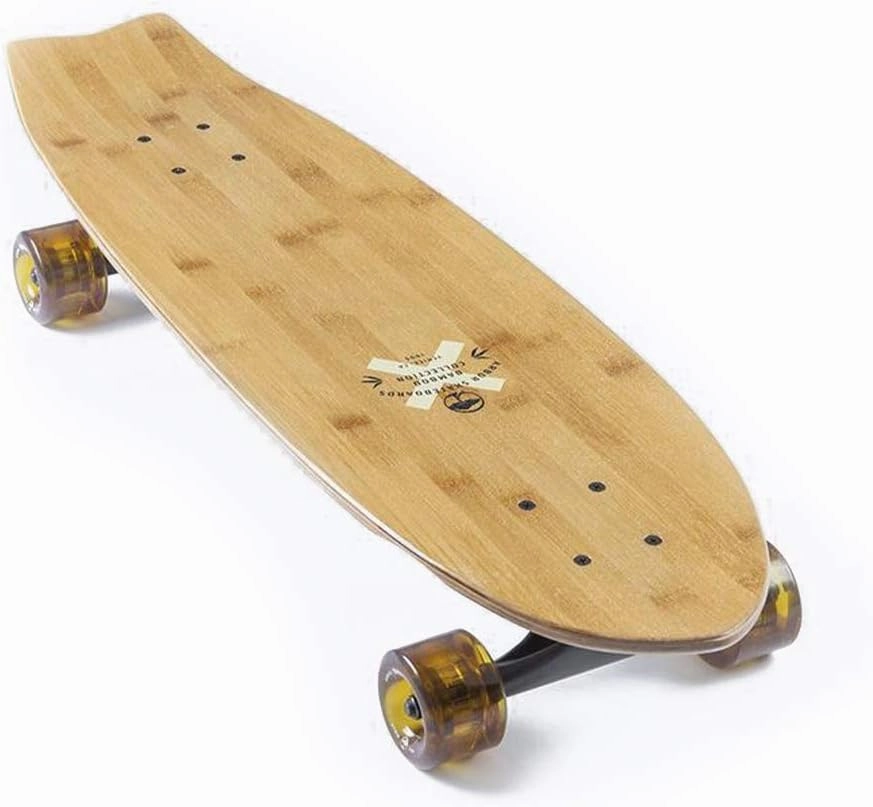 Bamboo Collection Skateboard Bundled with Swell Skate Tool   Crate White Shark Sticker