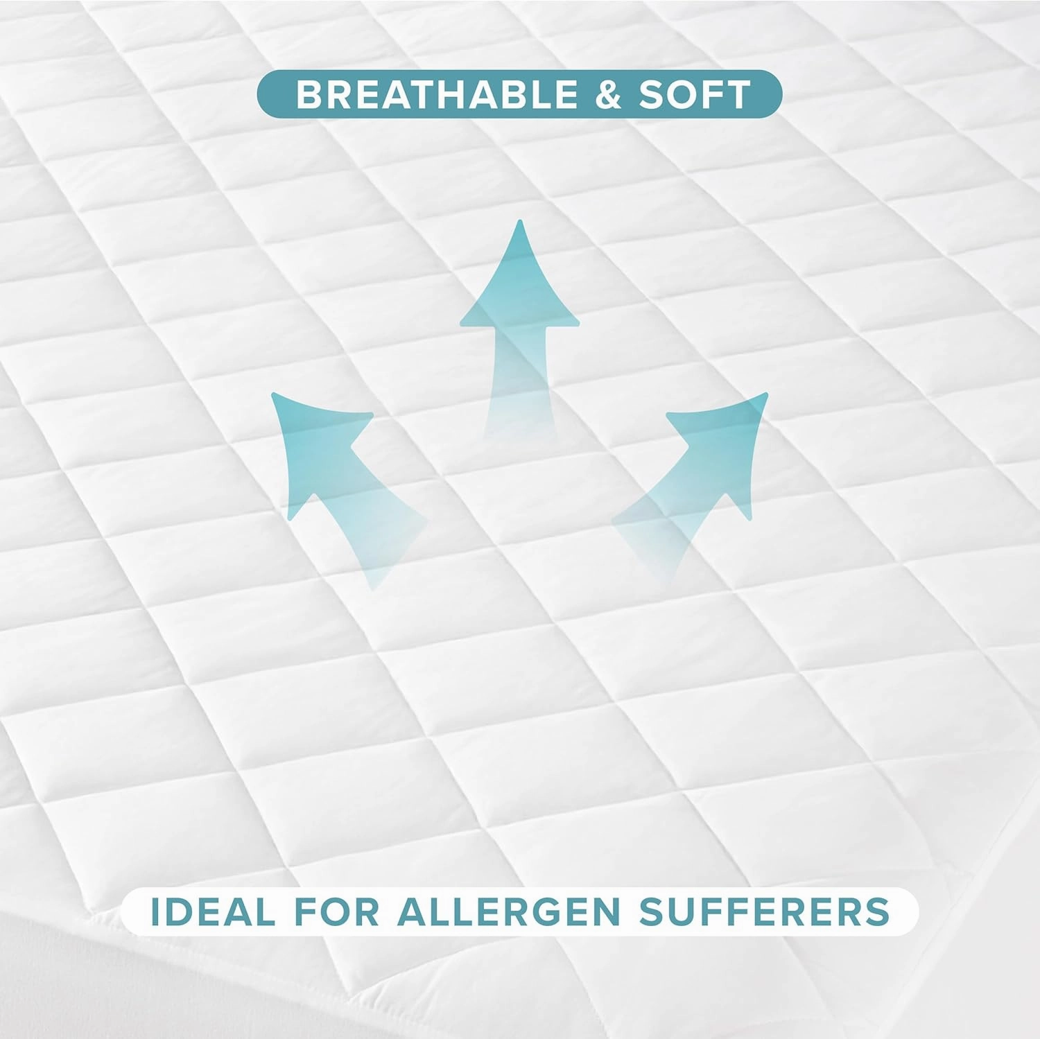 Bare Home Quilted Fitted Mattress Pad (Split Head Flex King) - Cooling Mattress Topper - Easily Washable - Elastic Fitted Cover - Stretch-to-Fit up to 15 Inches Deep (FlexTop King)