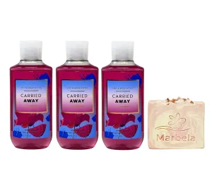Bath & Body Works Carried Away 3 Pack Body Wash Bundle with a Himalayan Salts Springs Bar Soap - Full Size