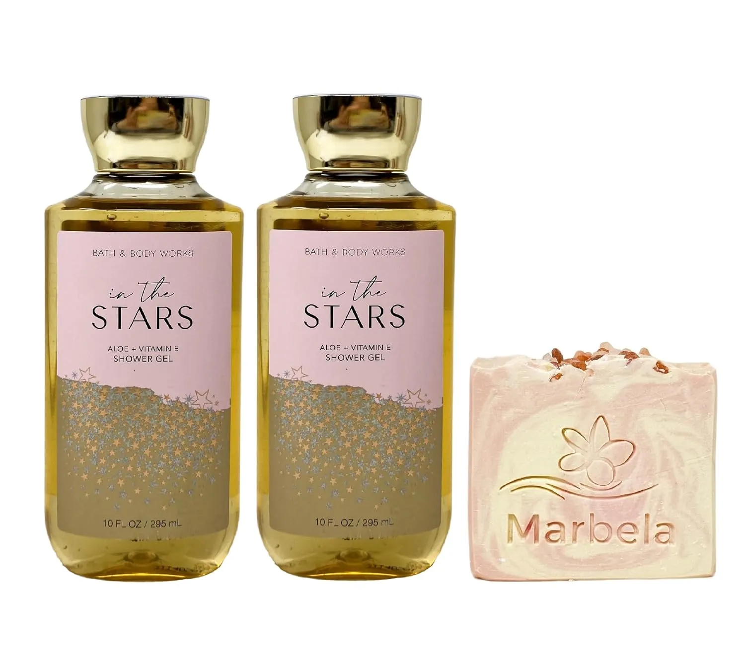 Bath & Body Works In The Stars 2 Pack Shower Gel Set with a Himalayan Salts Springs Bar Soap - Full Size