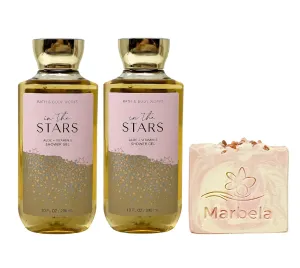 Bath & Body Works In The Stars 2 Pack Shower Gel Set with a Himalayan Salts Springs Bar Soap - Full Size