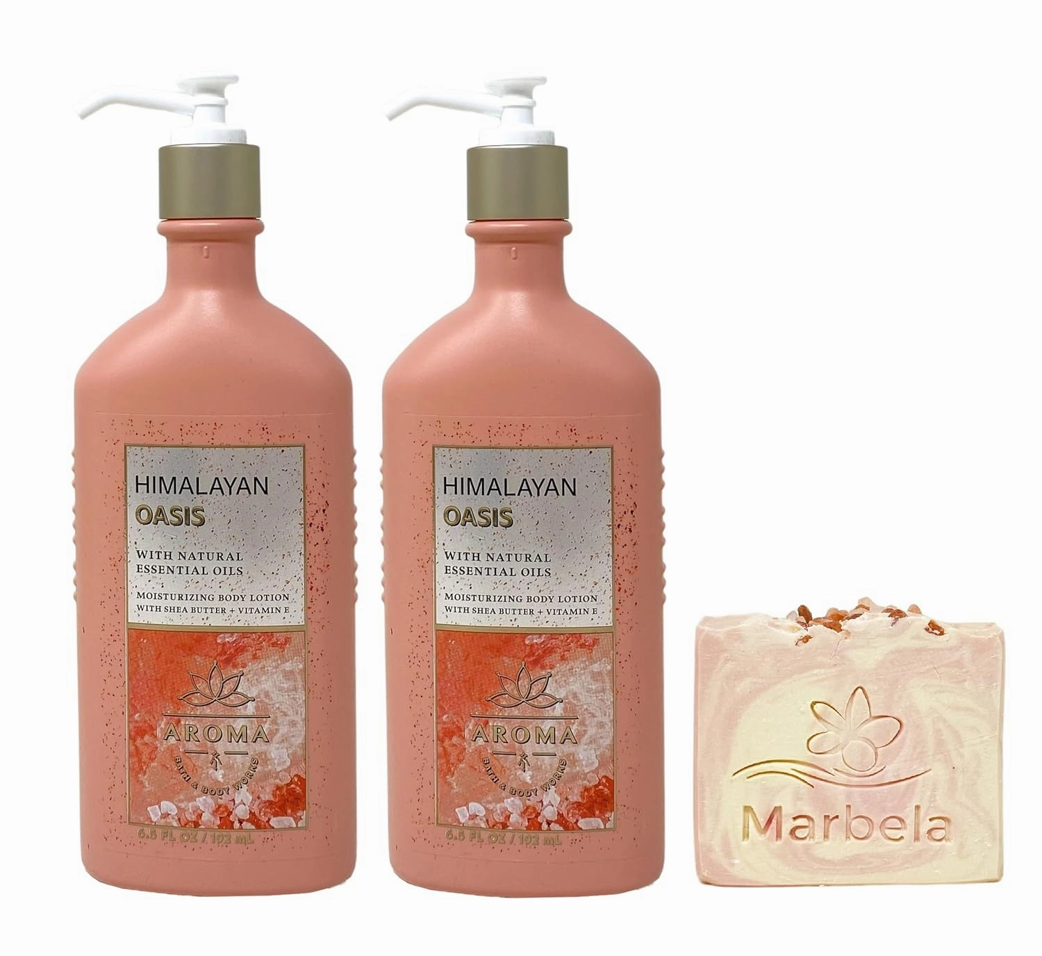 Bath & Body Works Aroma Himalayan Oasis 2 Pack Body Lotion Value Pack with a Himalayan Salts Springs Bar Soap - Full Size