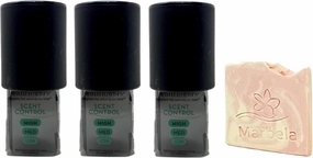 Bath & Body Works Black Wallflowers Scent Control Fragrance Plug 3 Pack With a Himalayan Salts Springs Sample Soap