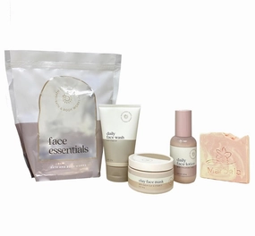 Bath & Body Works Face Essentials 3 Piece Gift Set - Face Wash, Face Lotion and Clay Face mask - with a Himalayan Salts Springs Sample Soap