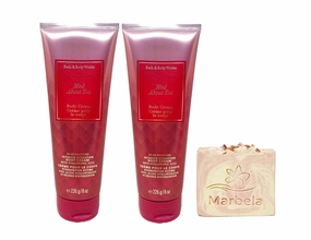 Bath & Body Works Mad About You 2 Pack Body Cream Bundle with a Himalayan Salts Springs Bar Soap - Full Size
