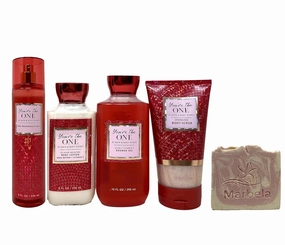 Bath & Body Works You're The One Deluxe Gift Set - Shower Gel, Body Scrub, Body Lotion and Fragrance Mist with a Himalayan Salts Springs Sample Soap