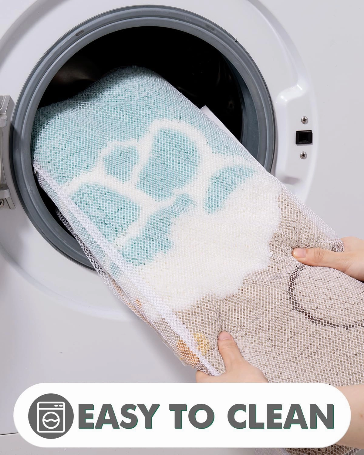 Bathroom Rugs 32x20 Soft, Absorbent & Non Slip Bath Rug, Machine Washable with Colorful Letter & Rainbow Designs for Tub, Shower or Sink