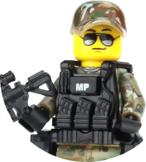 Battle Brick 1.6 Inches Tall Collectible Army OCP MP Military Police Custom Minifigure | Accessories Made in The USA | Genuine Military Minifig | Great Gift for Ages 8  to Adult AFOL