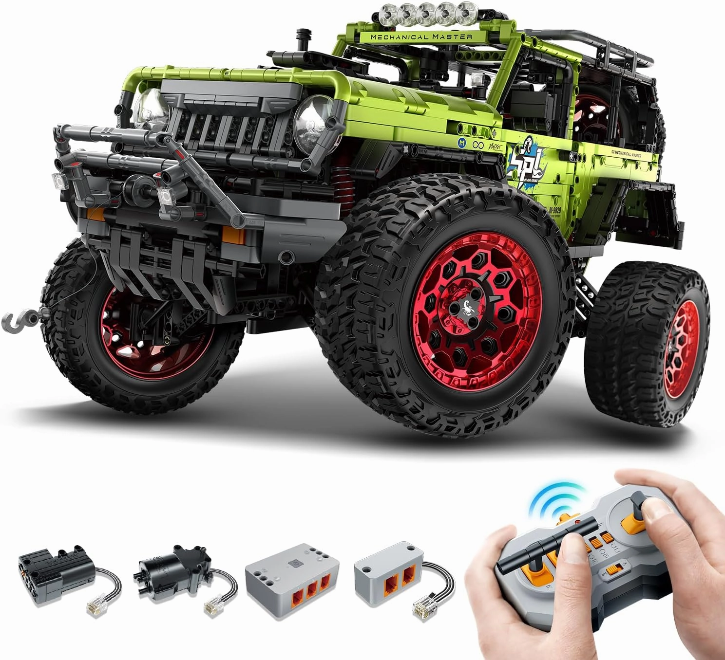 BAV Off-Road Pickup Building Kit Can Be Tank Steering, 1:6 Adult Collectible Model Cars Sets and Climbing Vehicle Engineering Toy, Remote Control Truck Model for Adults Men Teens (2121 Pcs)
