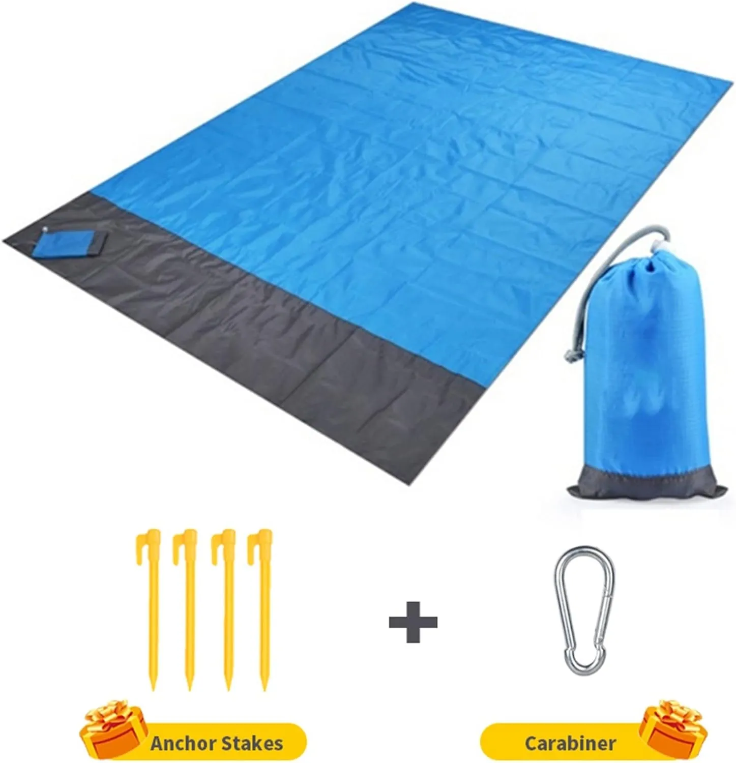 Beach Blankets Foldable Camping Blanket Waterproof Beach Mat Outdoor Portable Picnic Mat Camping Ground Mat Moisture-Proof Sleeping Pad(Green)