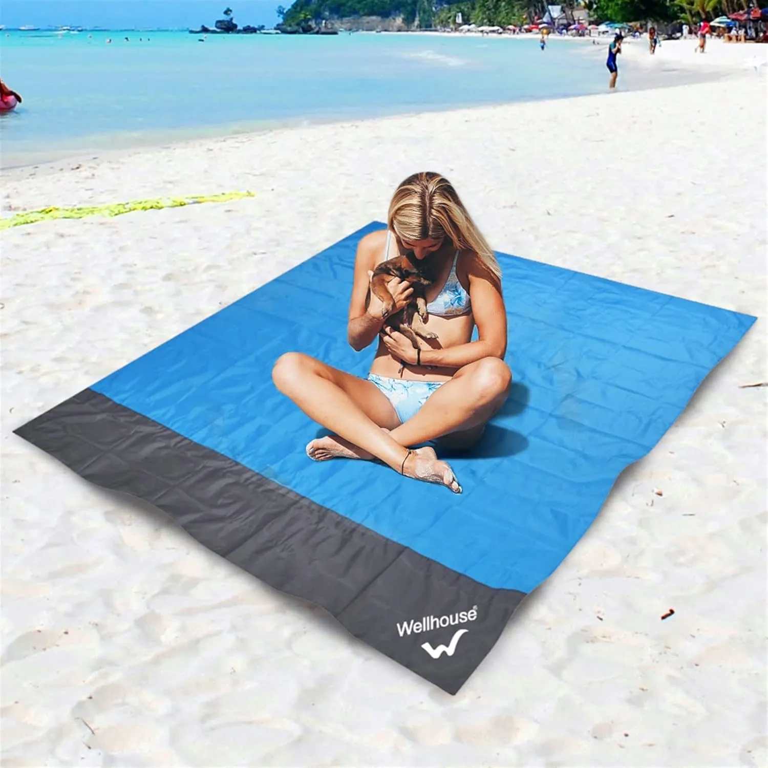 Beach Blankets Foldable Camping Blanket Waterproof Beach Mat Outdoor Portable Picnic Mat Camping Ground Mat Moisture-Proof Sleeping Pad(Green)