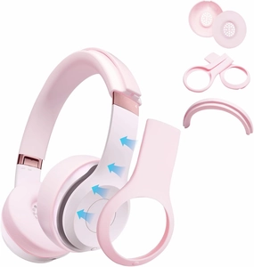Beats Solo 4 Silicone Case Set, Anti-Scratch Ear Pad & Shell Cover, Headband Cover - Soft Silicone Protector (Pink)