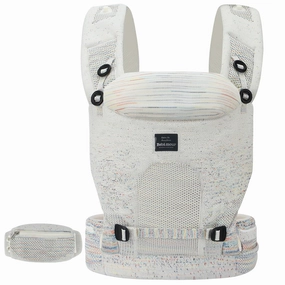 Bebamour Knit Baby Carrier Newborn to Toddler -Lightweight Baby Wrap Carrier 3-in-1 Baby Carrier Front and Back Carry (Cream,7-32 lbs)