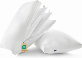 Bedsure Adjustable Layer Bed Pillows for Sleeping - Luxury, Fluffy Queen Pillows Set of 2, Assemblable Firmness & Height with 100% Cotton Cover, Machine Washable for Back, Stomach or Side Sleepers