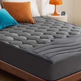 Bedsure Grey Queen Mattress Pad - Quilted Fitted Mattress Topper Protector with 8-21 Inches Deep Pocket, Noiseless Breathable Bed Cover Padded, Machine Washable, Grey, 60x80 Inches