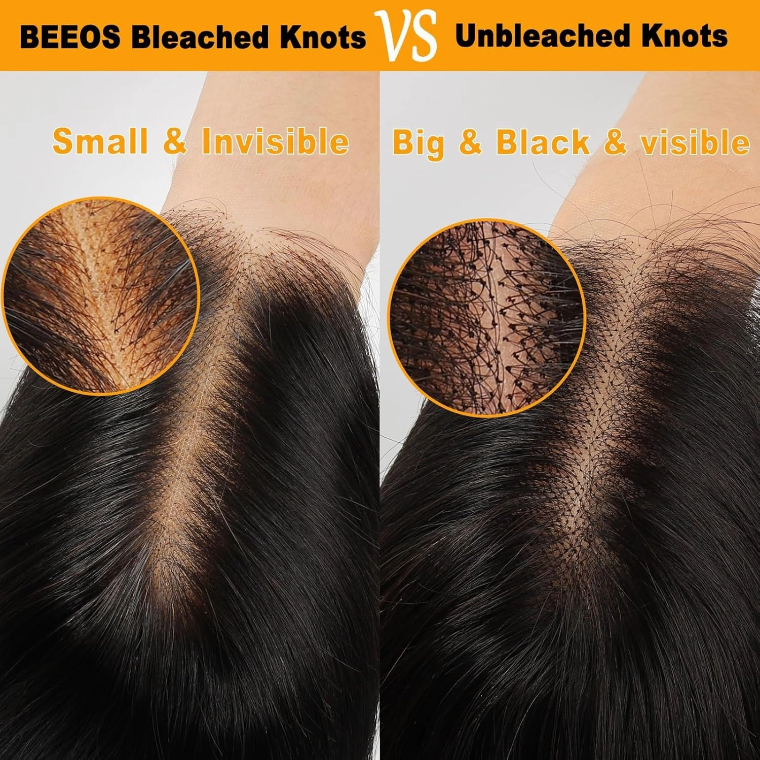 BEEOS 13x4 SKINLIKE Real HD Lace Frontal Only, Body Wave 0.10mm Ultra-thin HD Lace Bleached Knot Pre-Plucked Natural Hairline Virgin Human Hair 14 Inch