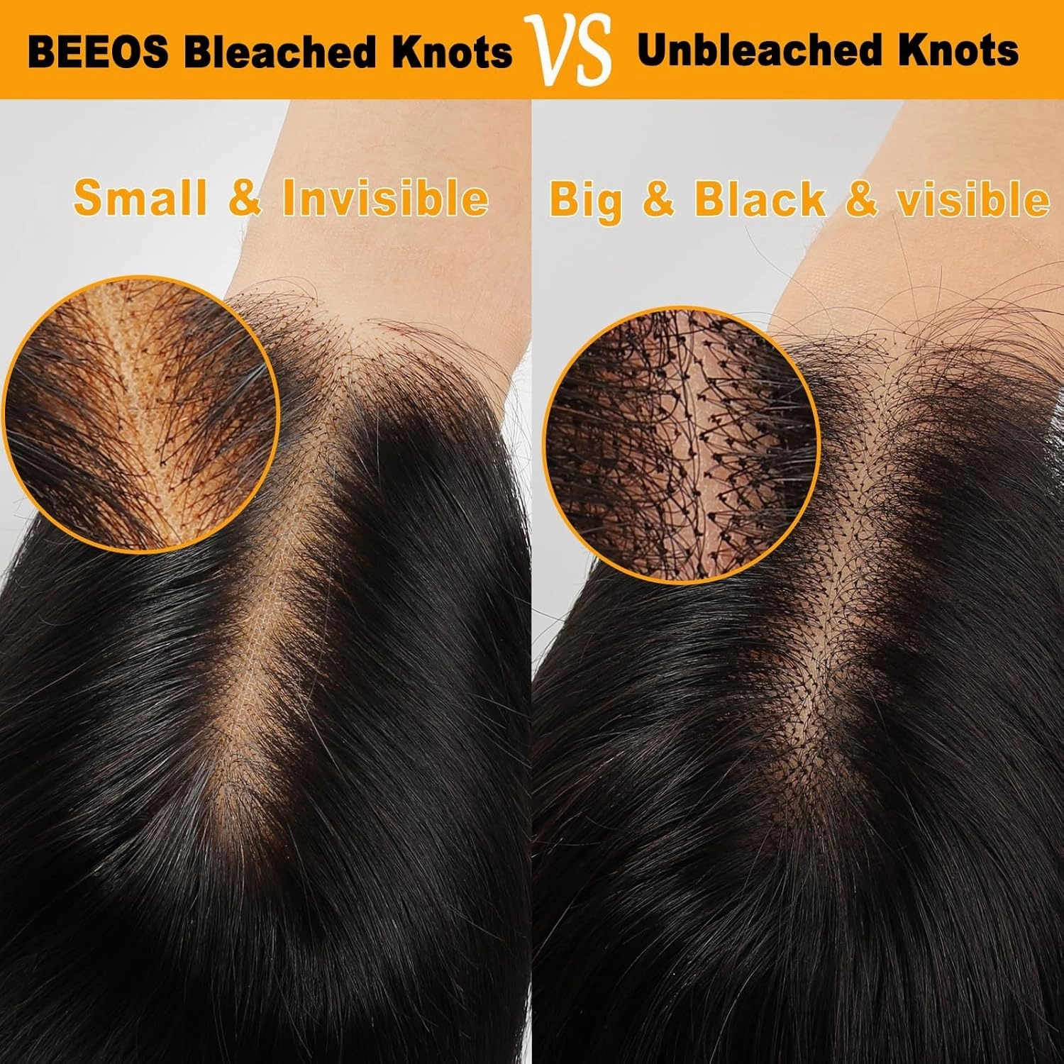BEEOS 13x4 SKINLIKE Real HD Lace Frontal Only, Body Wave 0.10mm Ultra-thin HD Lace Bleached Knot Pre-Plucked Natural Hairline Virgin Human Hair 14 Inch