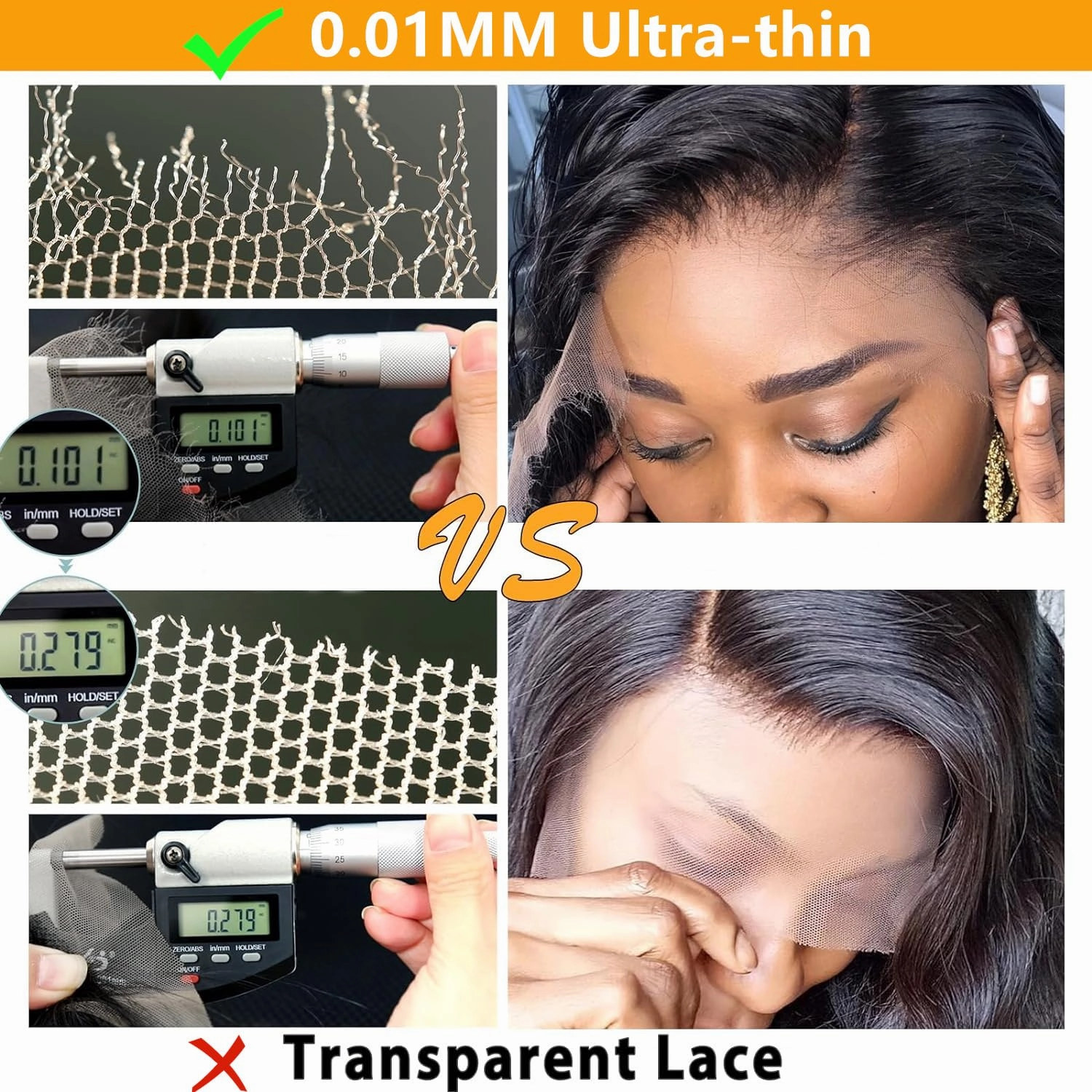 BEEOS 13x4 SKINLIKE Real HD Lace Frontal Only, Body Wave 0.10mm Ultra-thin HD Lace Bleached Knot Pre-Plucked Natural Hairline Virgin Human Hair 14 Inch