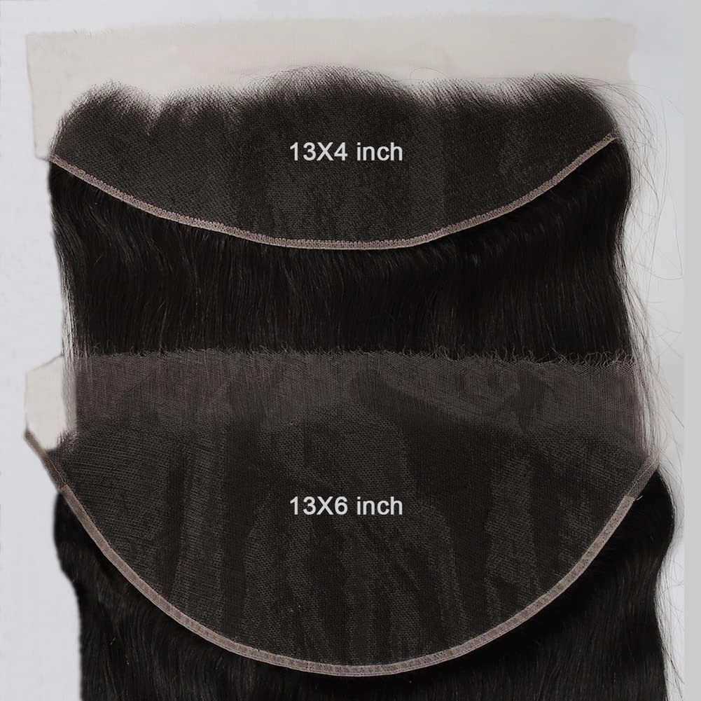 BEEOS 13x6 Skinlike Real HD Lace Frontal Only, Vivid Pre-Plucked Clean Hairline 0.10mm Ultra-thin Invisible HD Lace Straight Virgin Human Hair Frontal 22 Inch