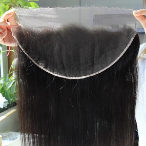 BEEOS 13x6 Skinlike Real HD Lace Frontal Only, Vivid Pre-Plucked Clean Hairline 0.10mm Ultra-thin Invisible HD Lace Straight Virgin Human Hair Frontal 22 Inch