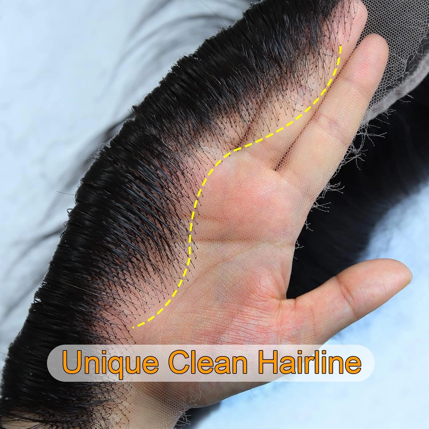 BEEOS Skinlike Real HD Lace Frontal Piece Only, 13x4 Body Wave 0.10mm Ultra Thin Invisible Lace Pre-plucked Human Hair Frontal Natural Black Color 16 Inch