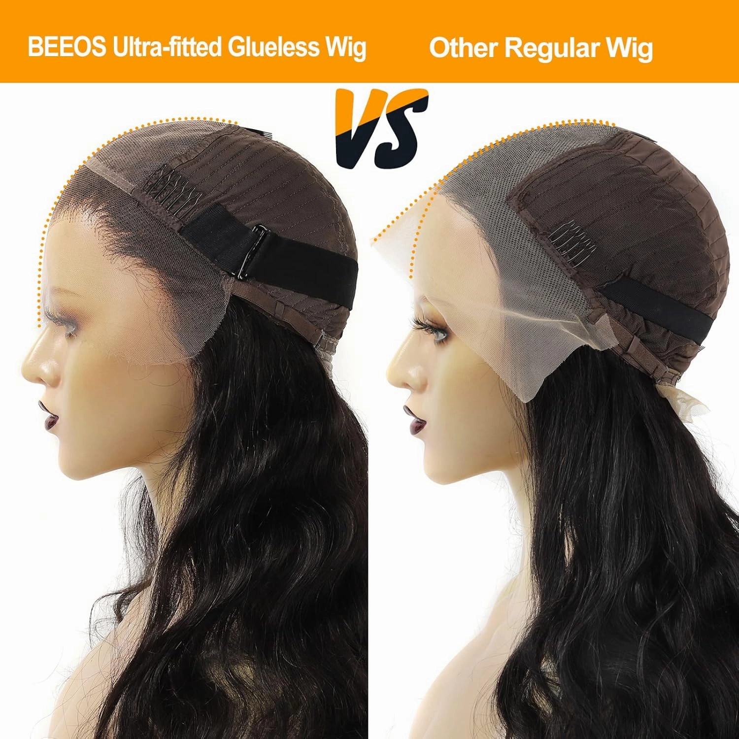 BEEOS Ultra-fitted 13x6 SKINLIKE Real HD Lace Front Wig, 180% Density Short Straight Bob Wig Top Swiss Invisible Lace with Pre Plucked Clean Hairline Bleached Knots 12 Inch