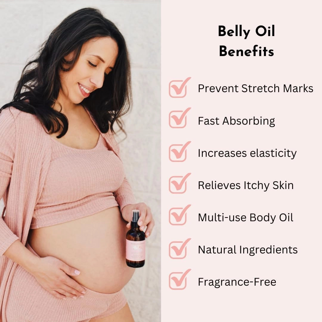 Belly Bundle by Irene Organics - Organic Belly Butter and Oil for Pregnancy Stretch Mark Prevention and Treatment - Award Winning Skincare For Pregnancy and Postpartum - Mother's Day Gift Set (Large)