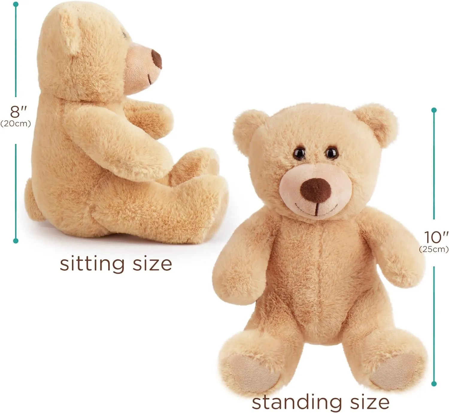 BenBen Teddy Bear Stuffed Animals, 8 inch Teddy Bear Bulk, 2 Pack Baby Bear Plush Toy for Baby Shower Easter Decoration, Gift for Boys Girls, Girlfriend, Birthday, Anniversary