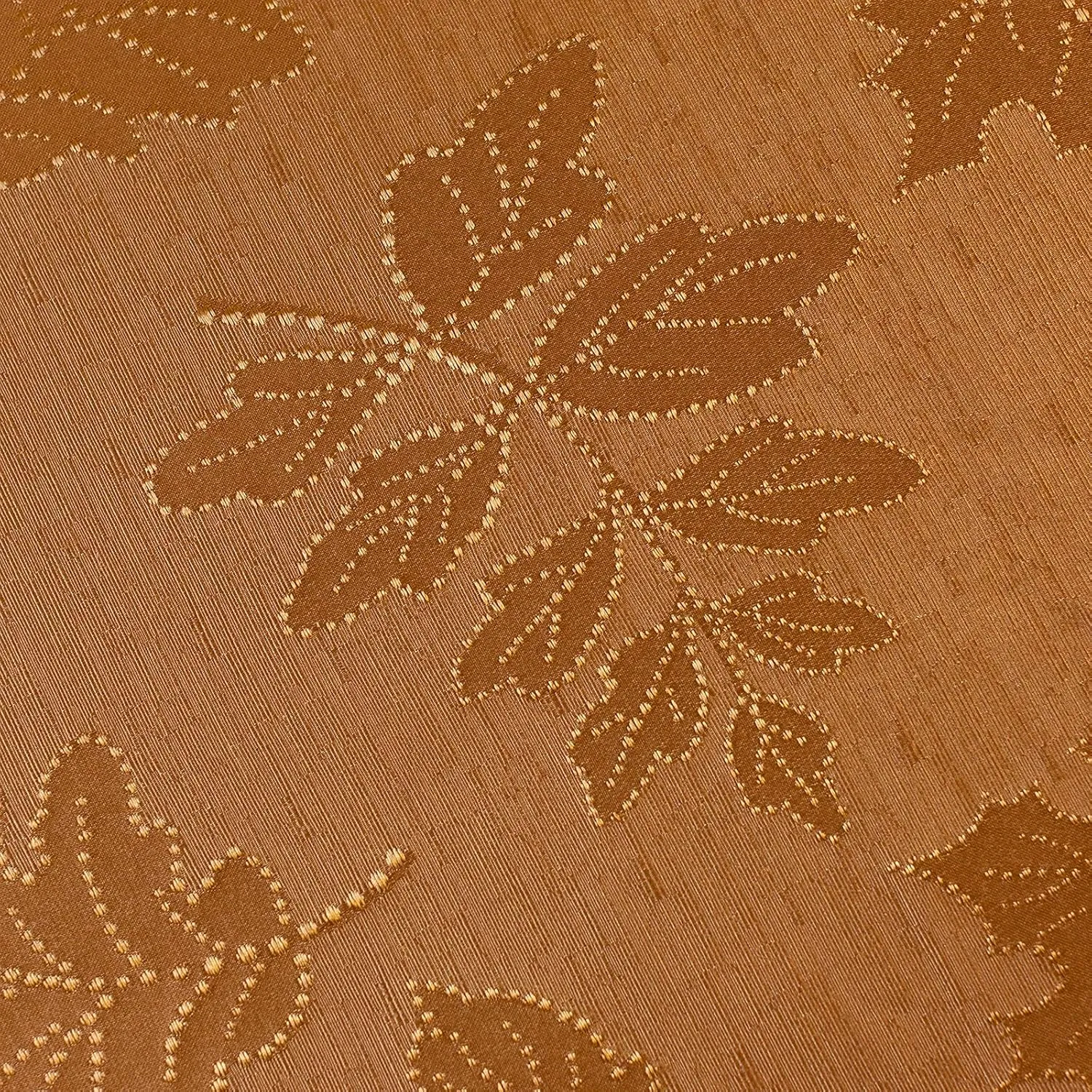 Benson Mills Harvest Legacy Damask Fabric Table Cloth Fall, Harvest, and Thanksgiving Tablecloth (Amber-Bronze, 60" x 120" Rectangular)