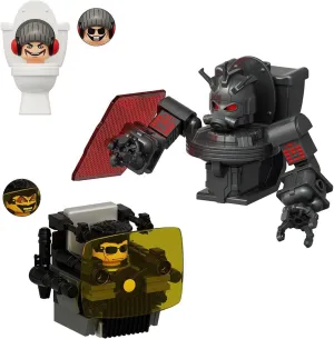 Bentex Toilet G-Man Building Set, Toilet Man Cameraman Game Model Toys Ideas Collectible Building Bricks Birthday Gift for Kids Adults Fans(3 PCS)