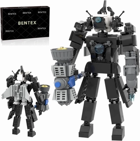 Bentex Toilet Upgraded Titan Cameraman Figure Building Block Set, Upgraded TV Man Speakerman Game Model Collectible Building Bricks Birthday Gift for Adults Fans (397pcs)