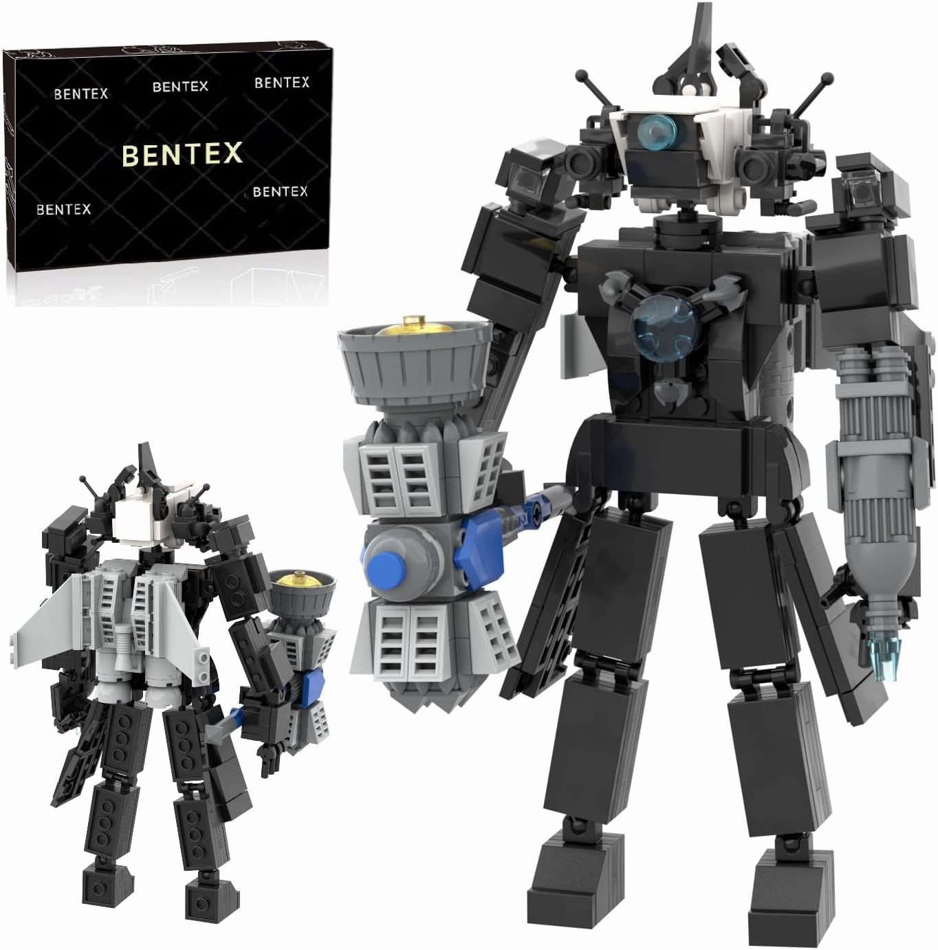 Bentex Toilet Upgraded Titan Cameraman Figure Building Block Set, Upgraded TV Man Speakerman Game Model Collectible Building Bricks Birthday Gift for Adults Fans (397pcs)