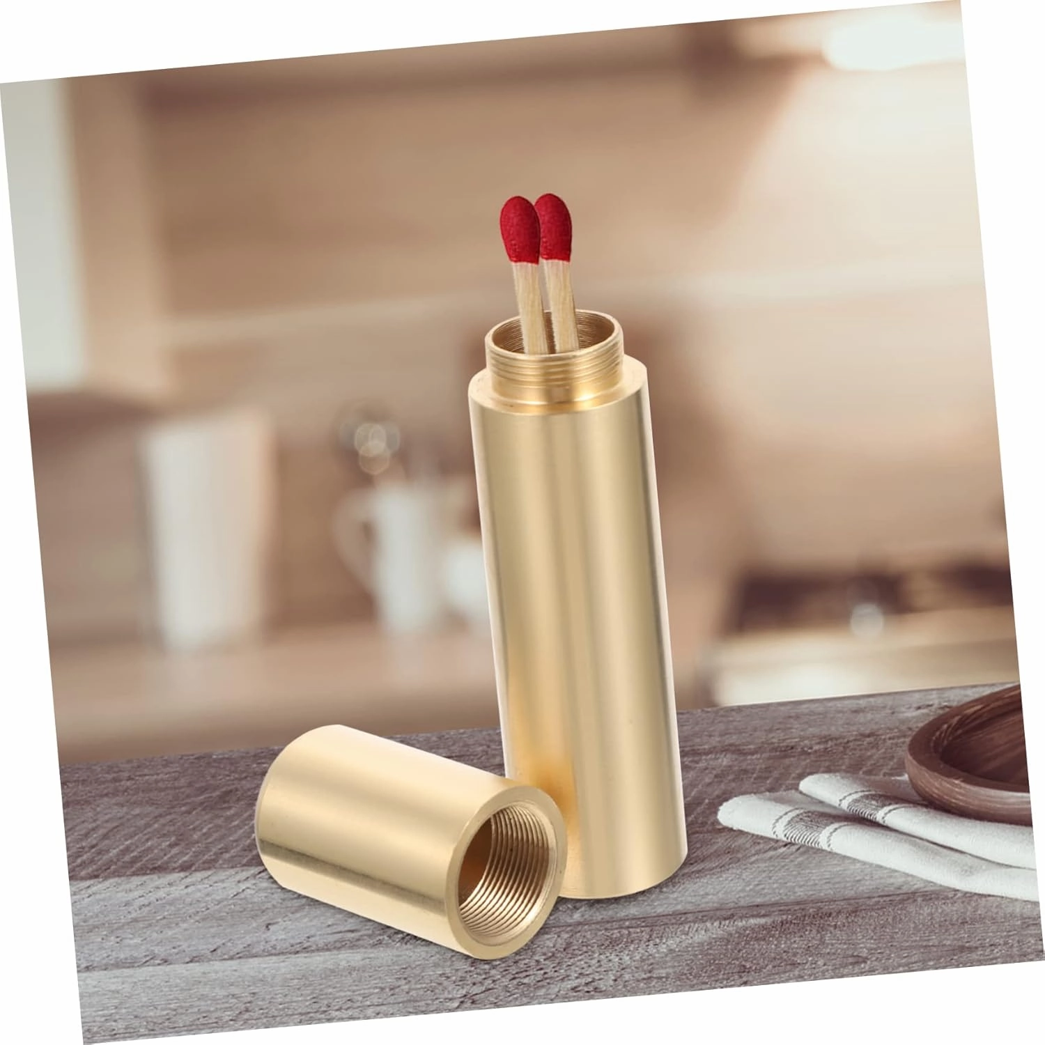 BESPORTBLE Match Storage Container for Match Small Survival Match Jar Match Case Shockproof Match Carrier Sturdy