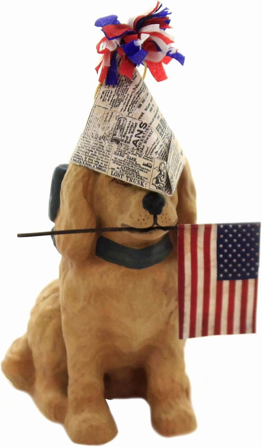 Bethany Lowe American Patriotic Puppy Figurine
