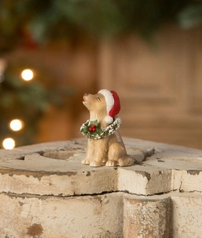 Bethany Lowe Christmas Caroling Dog Kids Singing 3" Caroler Figure