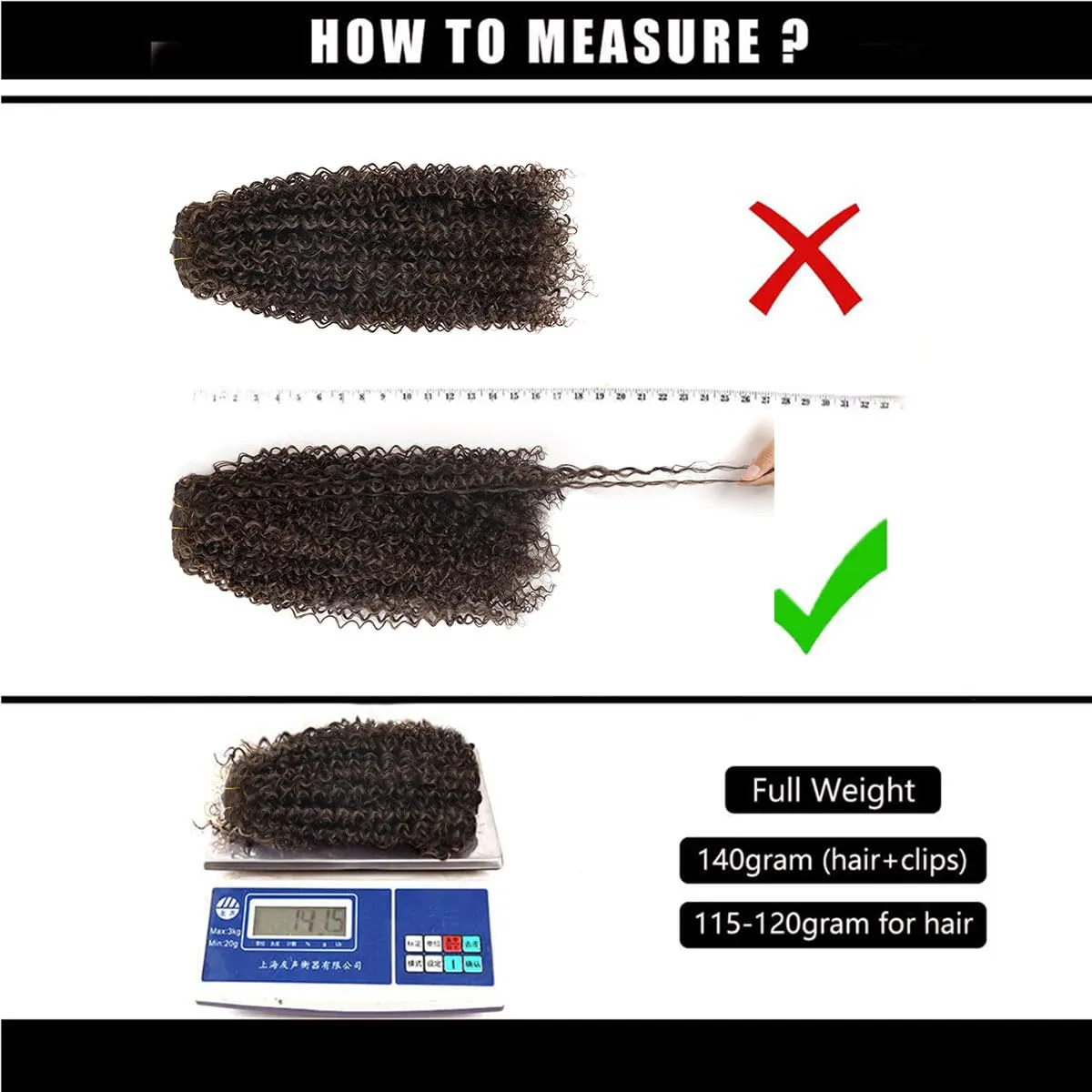 BHF 26 inch Kinky Curly Clip In Hair Extension, Double Weft Full Head Japanese Heat Resistance Fiber 140g Synthetic Hair Extensions For Women 7pieces (#MT1B/30)